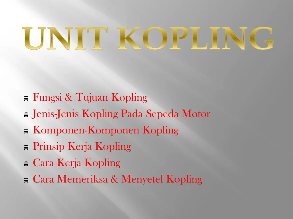 unit kopling