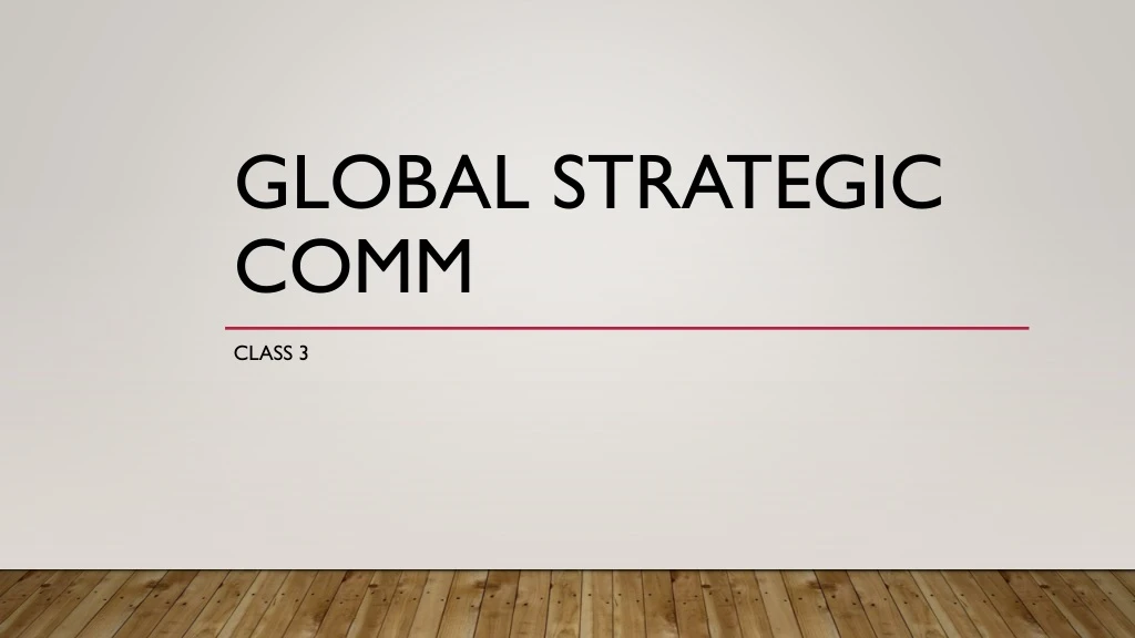 global strategic comm