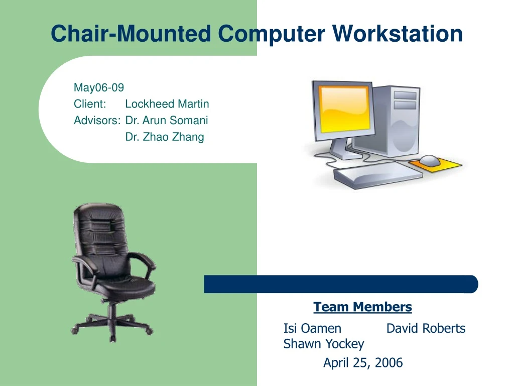 chair mounted computer workstation