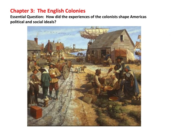 Key Terms: Indentured servants Toleration Act of 1649 Slave codes Settlement in Jamestown