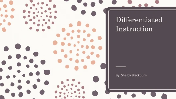 Differentiated Instruction