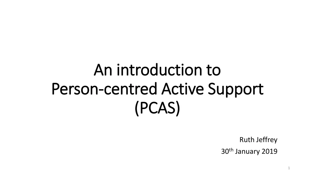 an introduction to person centred active support pcas