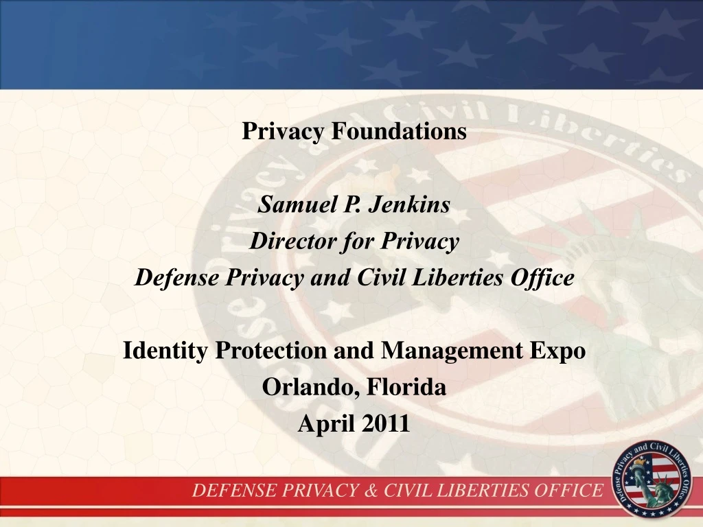 privacy foundations samuel p jenkins director