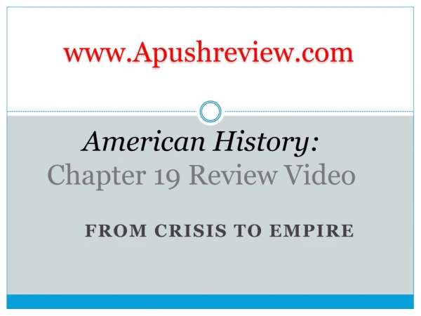 American History: Chapter 19 Review Video