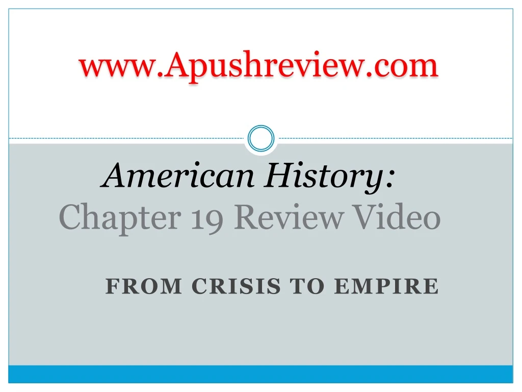 american history chapter 19 review video