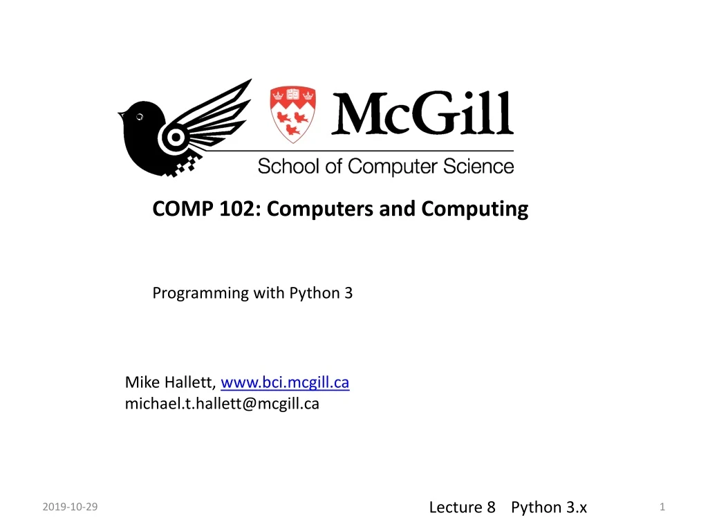 comp 102 computers and computing