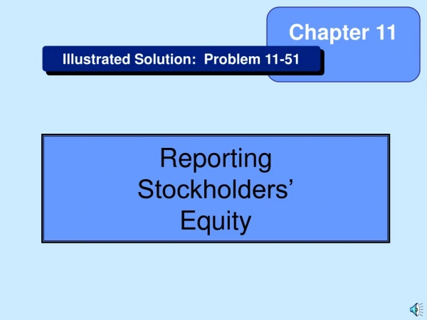 Reporting Stockholders’ Equity