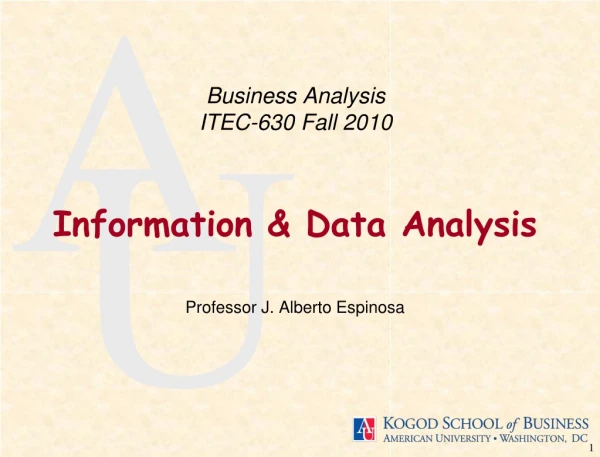 Business Analysis ITEC-630 Fall 2010