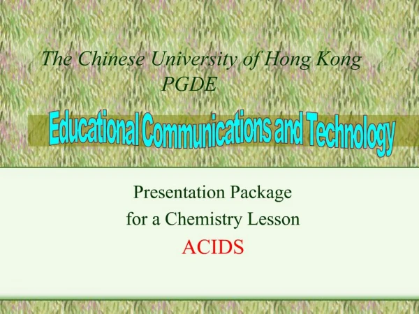 The Chinese University of Hong Kong PGDE