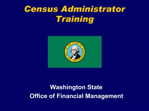 Census Administrator Training