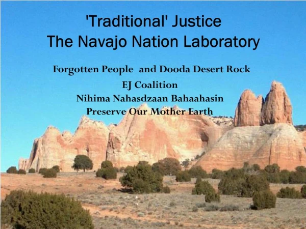 Traditional Justice The Navajo Nation Laboratory