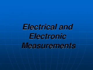Electrical and Electronic Measurements - slide 1