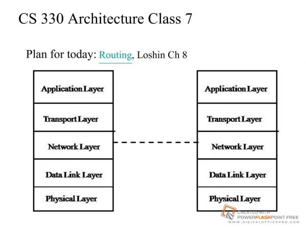 CS 330 Architecture Class 7