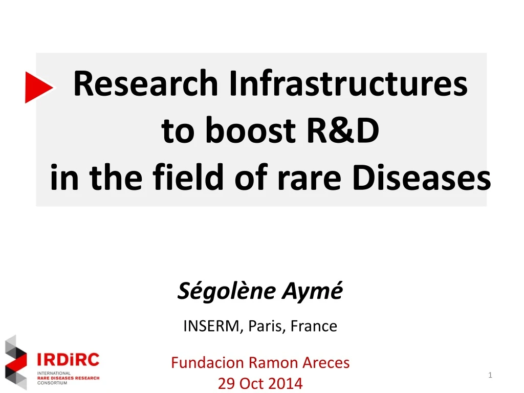 research infrastructures to boost r d in the field of rare diseases