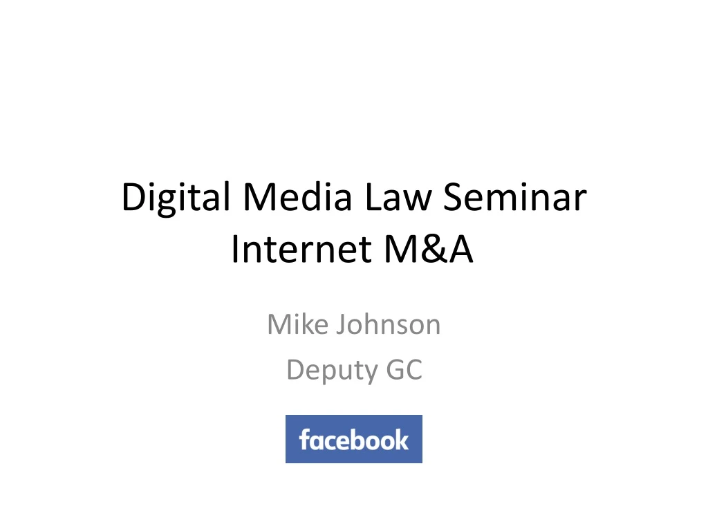 digital media law seminar internet m a