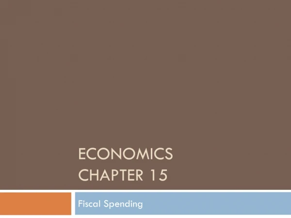 Economics Chapter 15