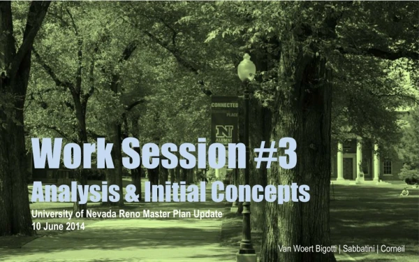 Work Session #3 Analysis &amp; Initial Concepts