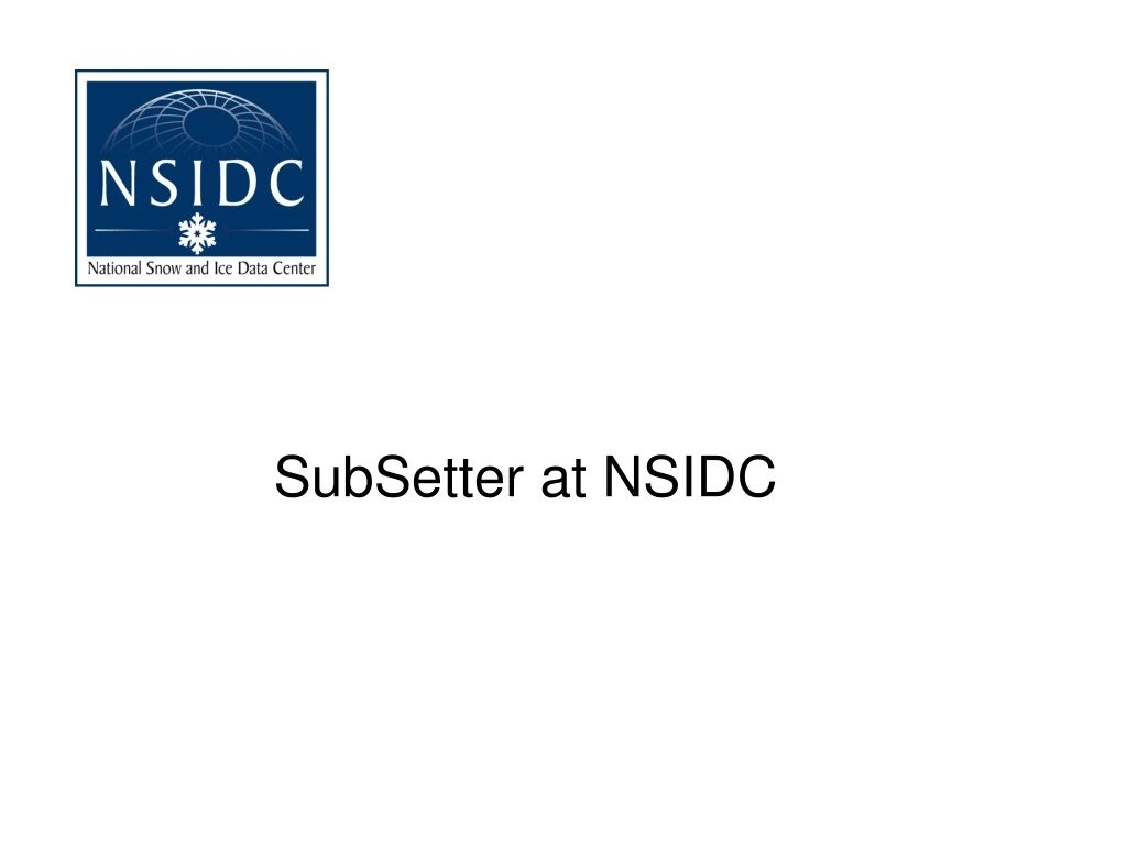 subsetter at nsidc