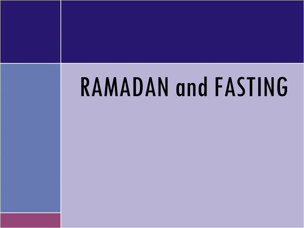ramadan and fasting