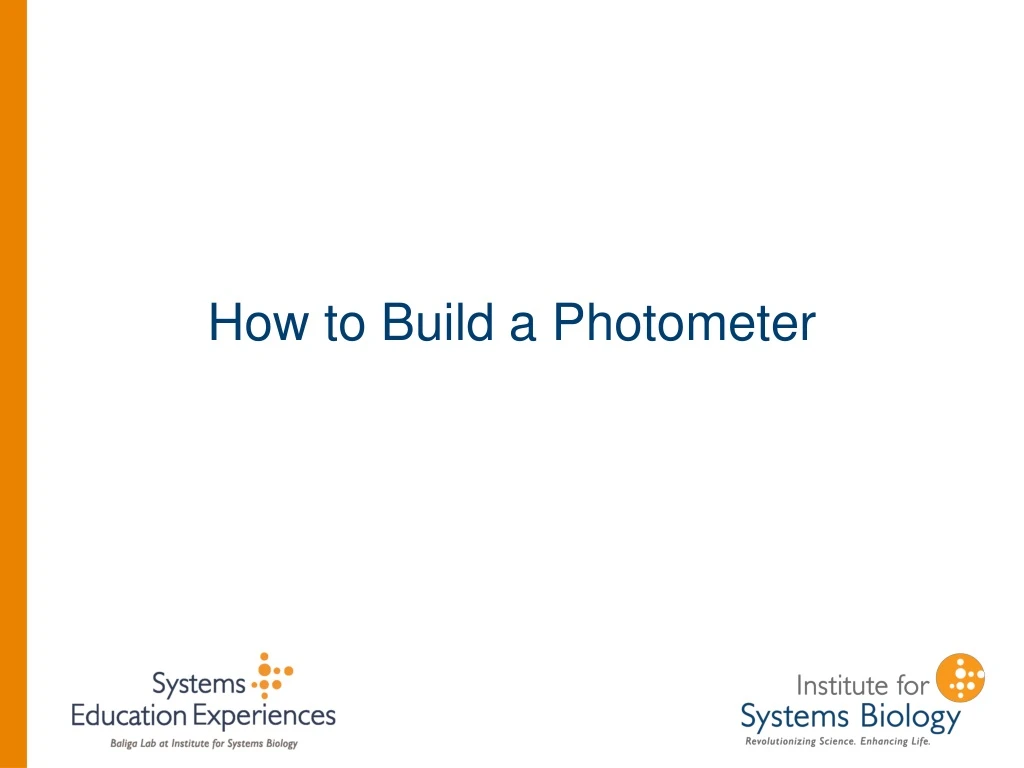 how to build a photometer