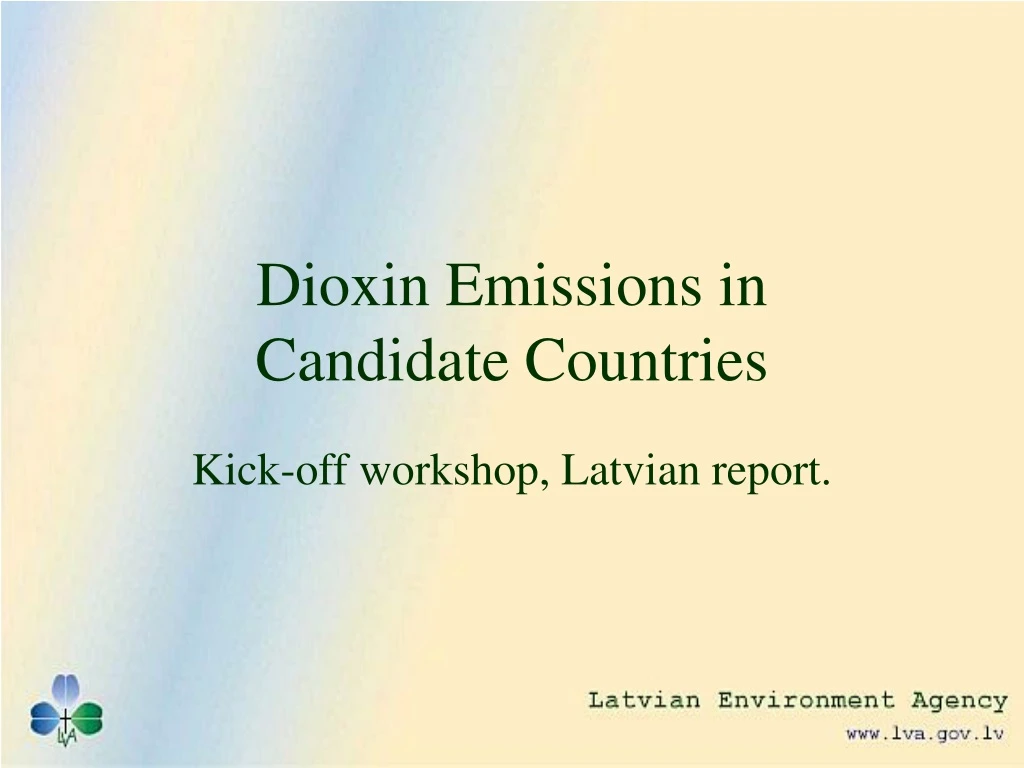 dioxin emissions in candidate countries
