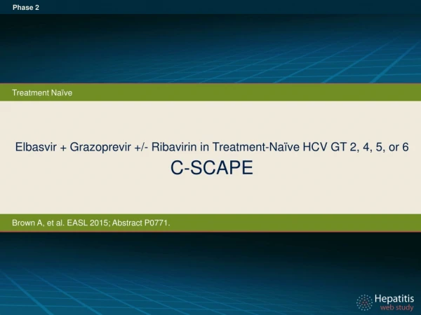 Elbasvir + Grazoprevir +/- Ribavirin in Treatment-Naïve HCV GT 2, 4, 5, or 6 C-SCAPE