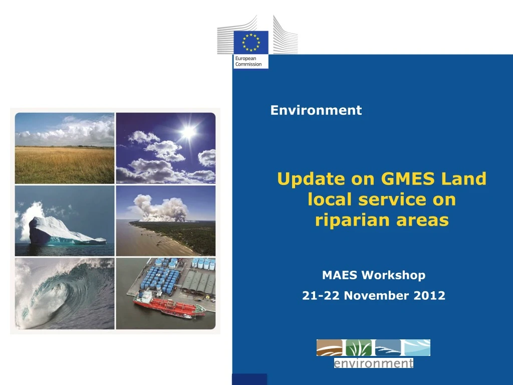 update on gmes land local service on riparian areas