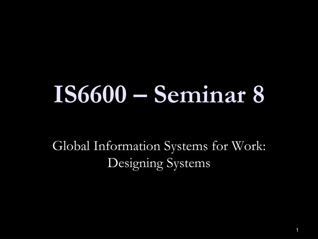 is6600 seminar 8