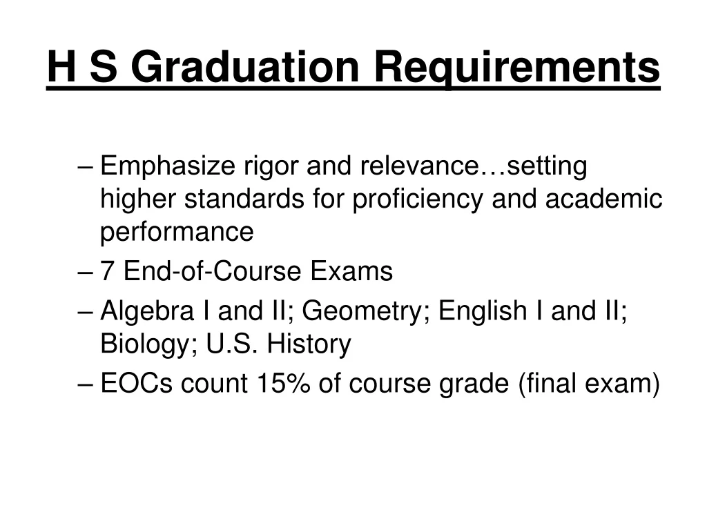 h s graduation requirements