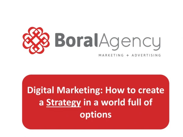 Digital Marketing: How to create a Strategy in a world full of options