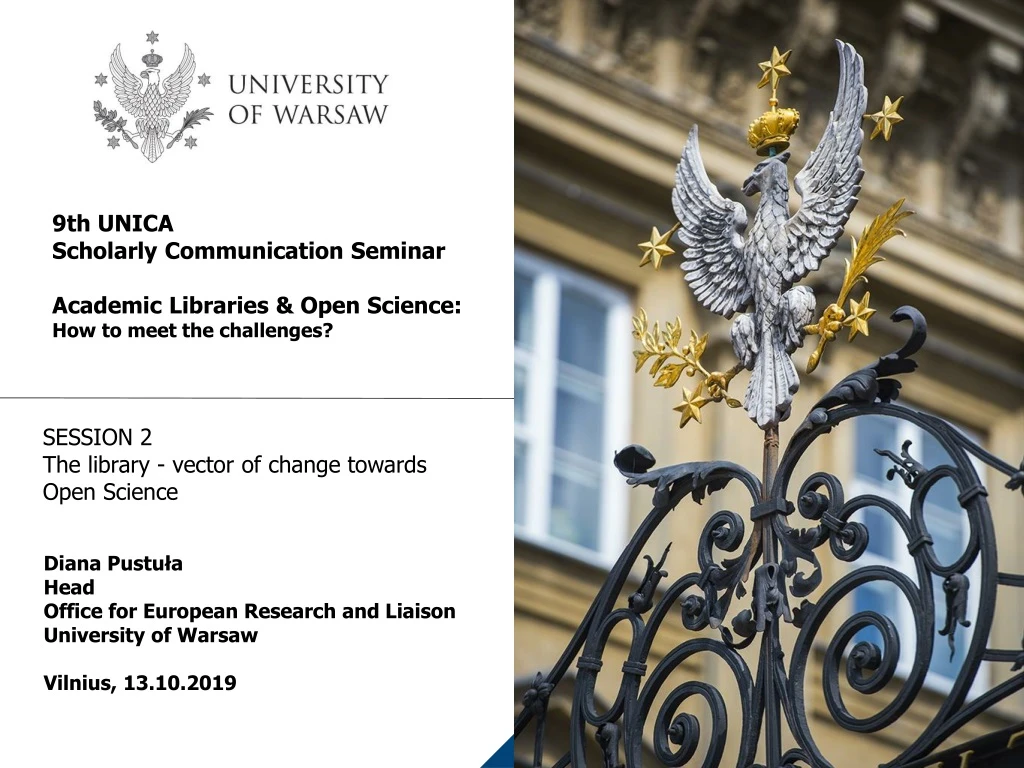 9th unica scholarly communication seminar