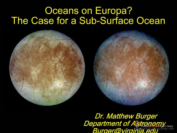 Oceans on Europa