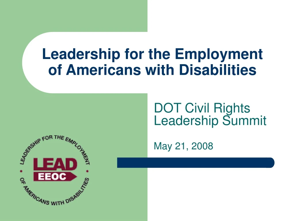 leadership for the employment of americans with disabilities