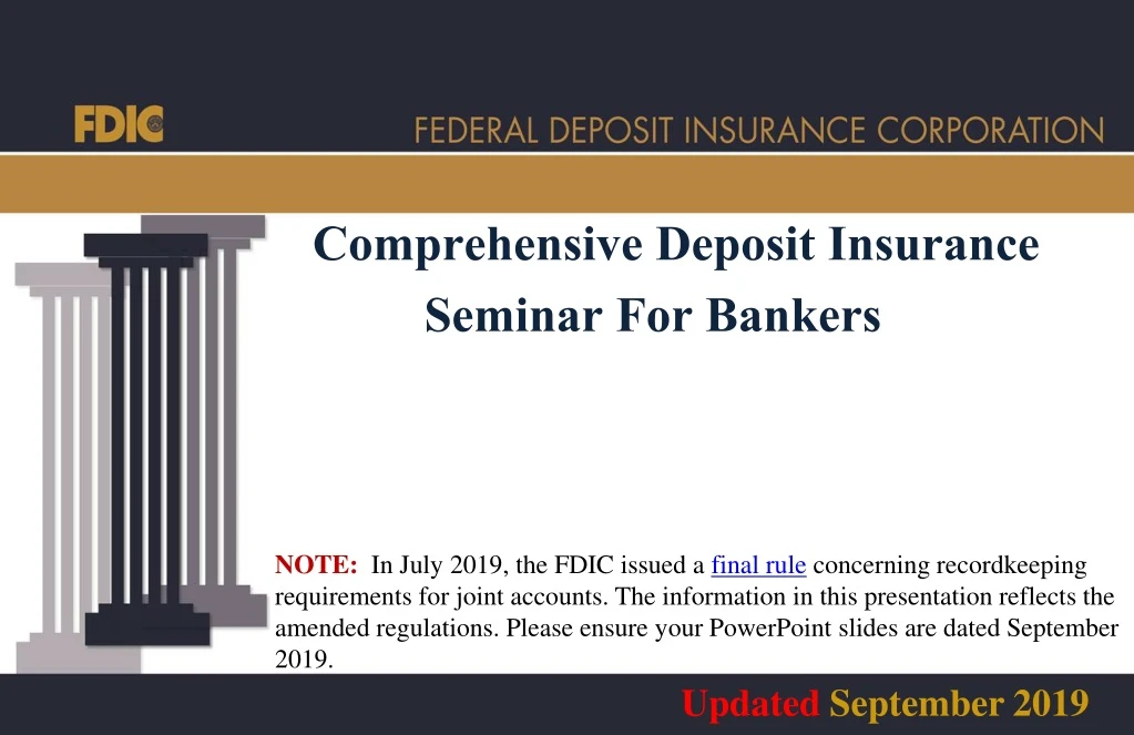 comprehensive deposit insurance seminar