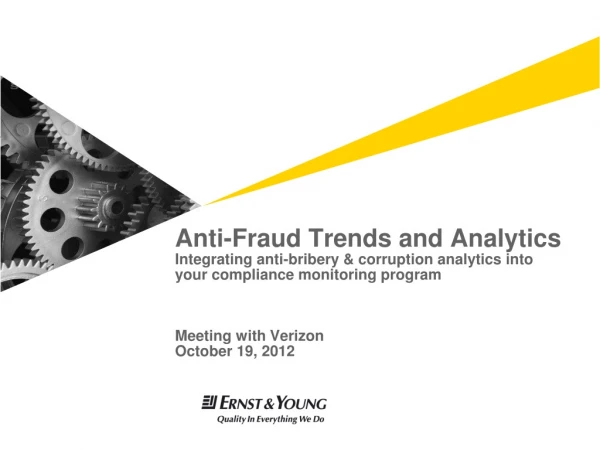 Components of an effective anti-fraud &amp; corruption compliance program