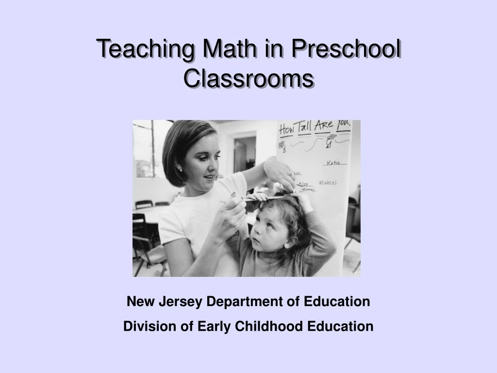 teaching math in preschool classrooms