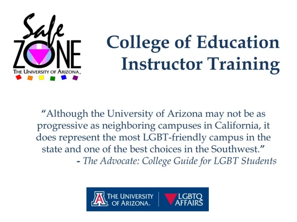 College of Education Instructor Training