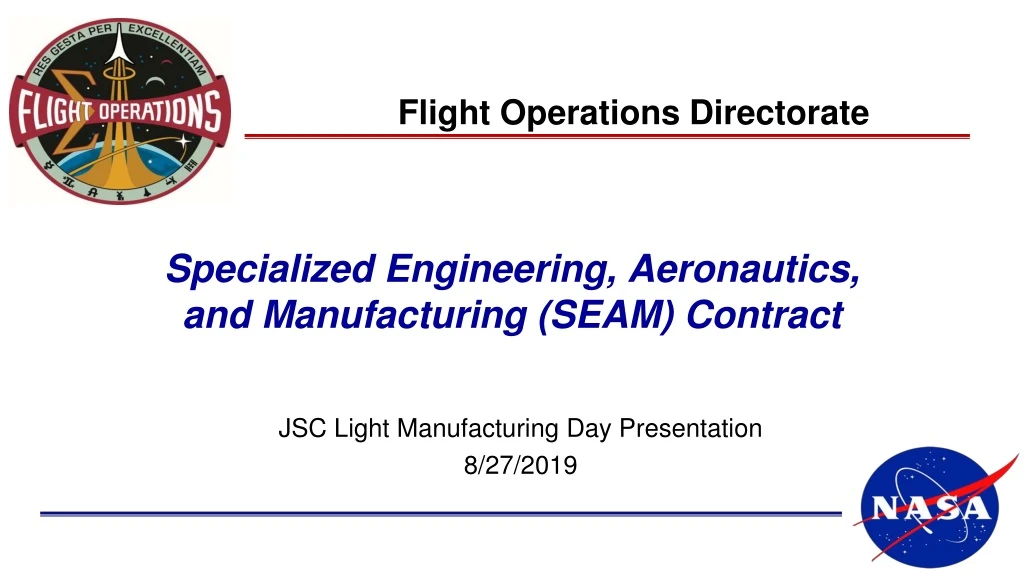specialized engineering aeronautics and manufacturing seam contract