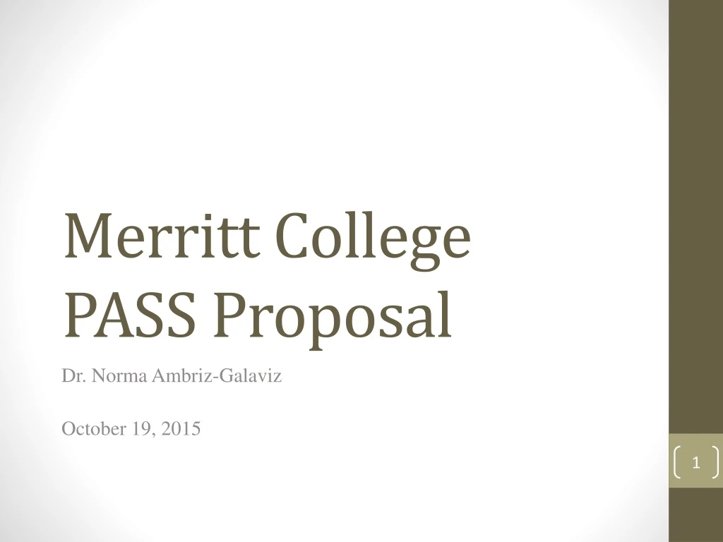 merritt college pass proposal