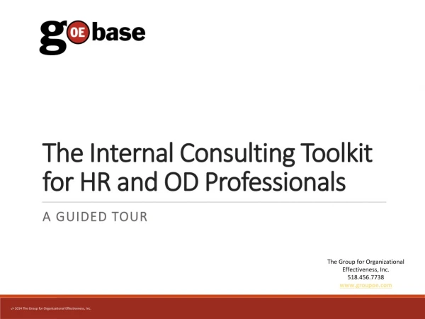 The Internal Consulting Toolkit for HR and OD Professionals