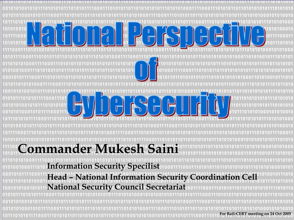 national perspective of cybersecurity