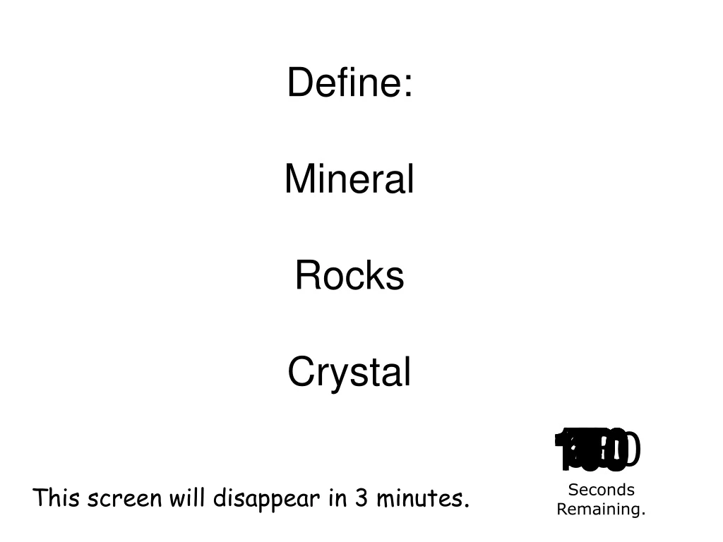 define mineral rocks crystal