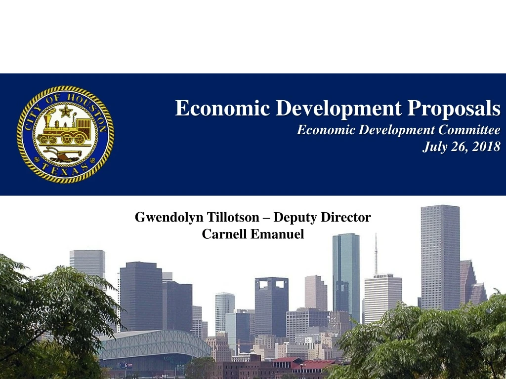 economic development proposals economic