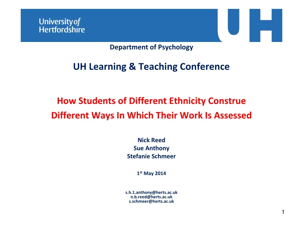 department of psychology uh learning teaching