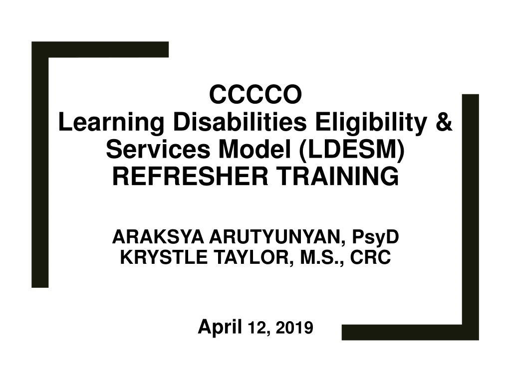 cccco learning disabilities eligibility services