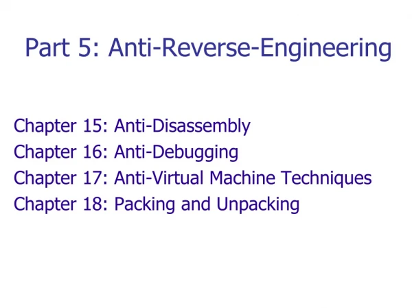 Part 5: Anti-Reverse-Engineering