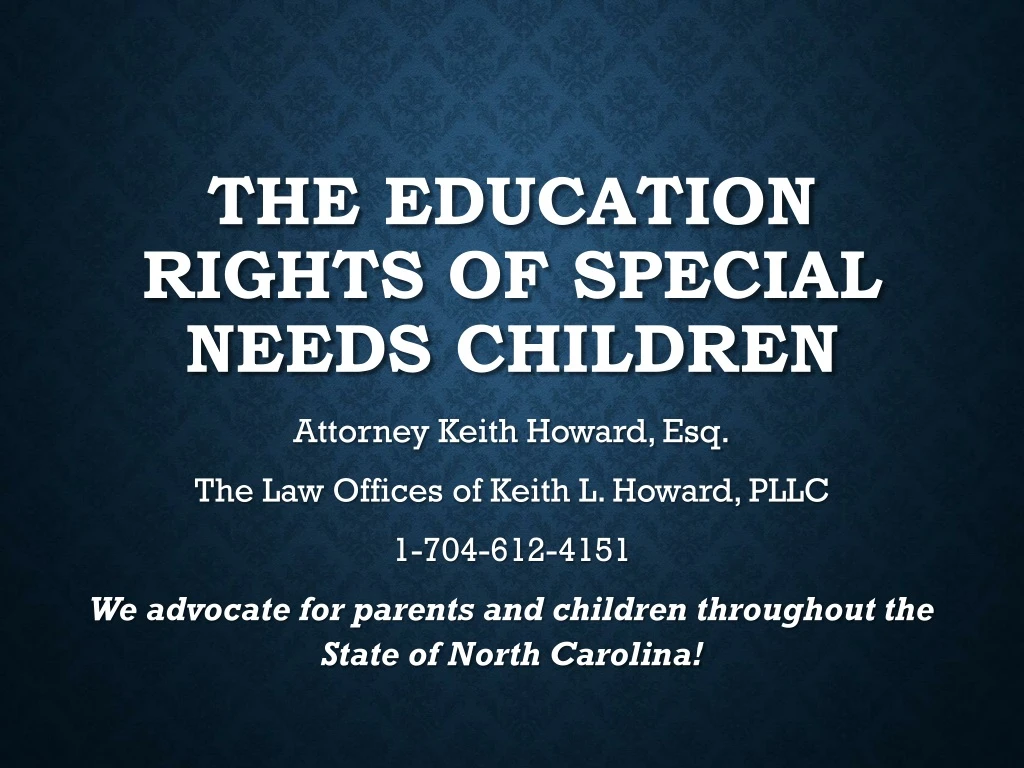 the education rights of special needs children