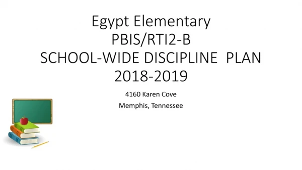 Egypt Elementary PBIS/RTI2-B SCHOOL-WIDE DISCIPLINE PLAN 2018-2019