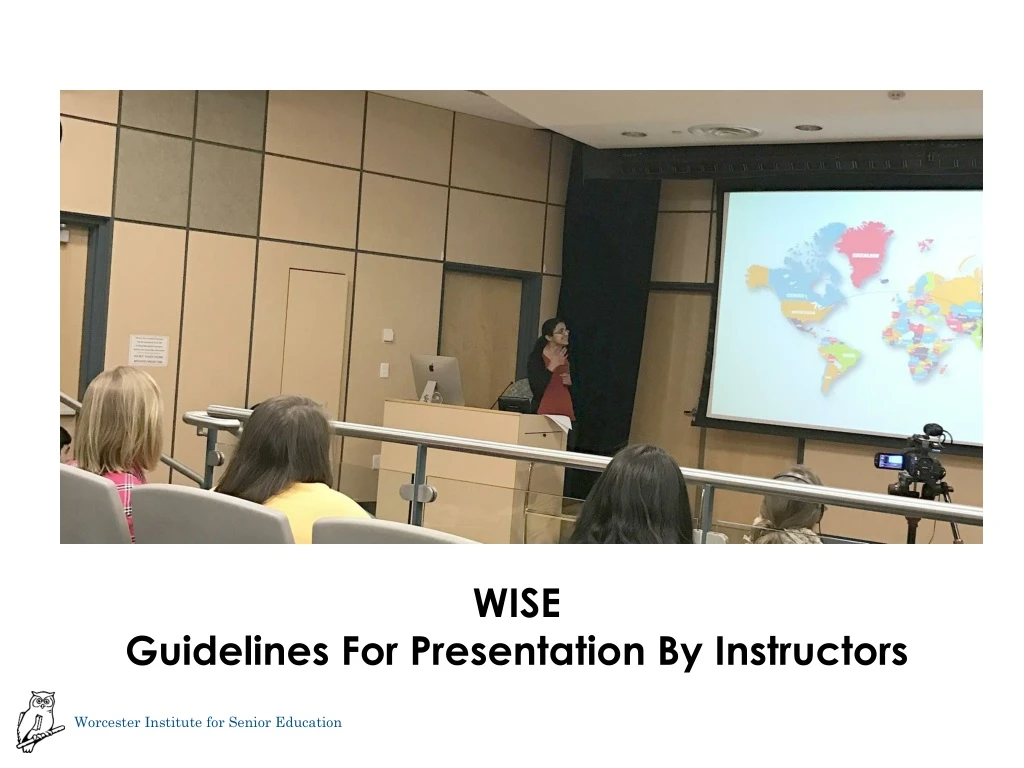 wise guidelines for presentation by instructors