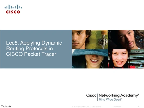 Lec5: Applying Dynamic Routing Protocols in CISCO Packet Tracer
